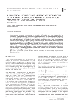 A NUMERICAL SOLUTION OF HEREDITARY EQUATIONS WITH A