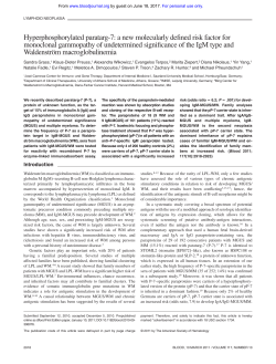 Hyperphosphorylated paratarg-7: a new molecularly defined risk