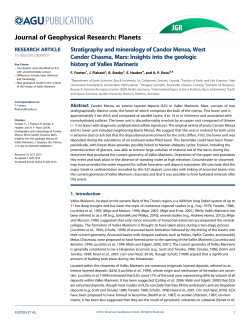 Stratigraphy and mineralogy of Candor Mensa, West