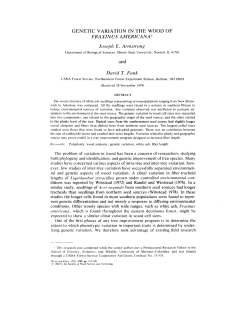 GENETIC VARIATION IN THE WOOD OF FRAXINUS AMERICANA1