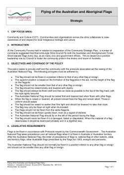 Flying of the Australian and Aboriginal Flags