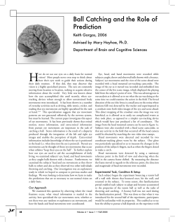 Ball Catching and the Role of Prediction