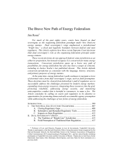 The Brave New Path of Energy Federalism