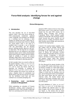 2 Force-field analysis: identifying forces for and against