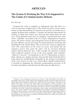 ARTICLES The System Is Working the Way It Is Supposed to