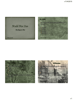 Militarism also gives a nation pride.