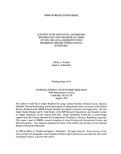 NBER WORKING PAPER SERIES COUNTRY FUND DISCOUNTS