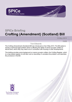 Crofting (Amendment) (Scotland) Bill