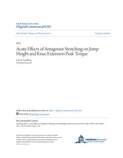 Acute Effects of Antagonist Stretching on Jump Height and Knee