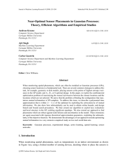 Near-Optimal Sensor Placements in Gaussian Processes: Theory