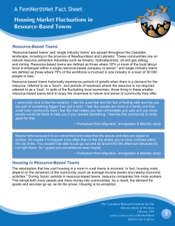 Housing Market Fluctuations in Resource