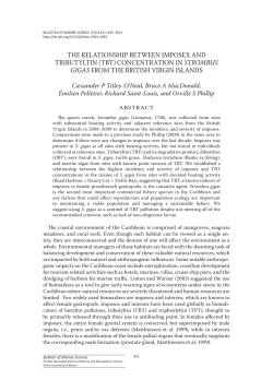 ConCenTRaTion in StrombuS gigaS fRom The bRiTish