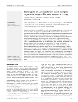 Genotyping of Mycobacterium avium complex organisms using