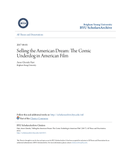 Selling the American Dream: The Comic Underdog in American Film
