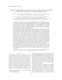 SPECIES COMPOSITION INTERACTS WITH FERTILIZER TO