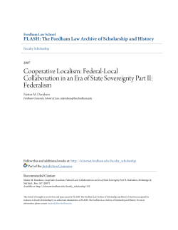 Federal-Local Collaboration in an Era of State