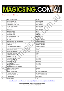 hawaiian vol 3 - Karaoke Home Entertainment