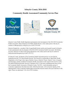 Schuyler County 2016-2018 Community Health Assessment