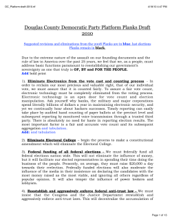 Douglas County Democratic Party Platform Planks Draft 2010