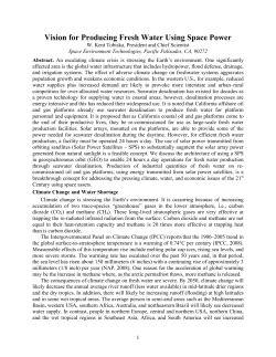 A Vision for Producing Fresh Water Using Space Power (Rev A)