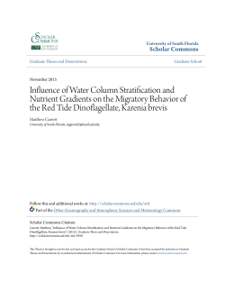 Influence of Water Column Stratification and Nutrient Gradients on