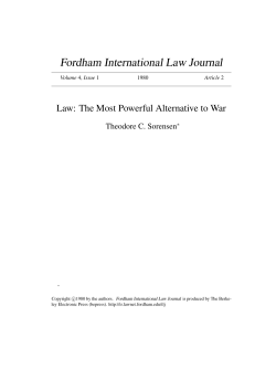Law: The Most Powerful Alternative to War