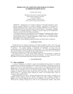 MODELLING OF LIGHTNING DISCHARGE PATTERNS