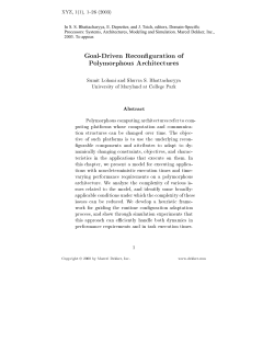 Goal-Driven Reconfiguration of Polymorphous