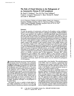 The Role of Clonal Selection in the Pathogenesis of an