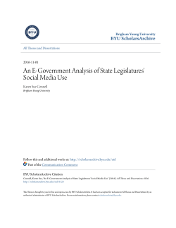 An E-Government Analysis of State Legislatures` Social Media Use