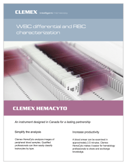 WBC differential and RBC characterization CLEMEX HEMACYTO