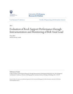 Evaluation of Rock Support Performance through