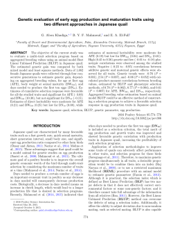 Genetic evaluation of early egg production and maturation traits