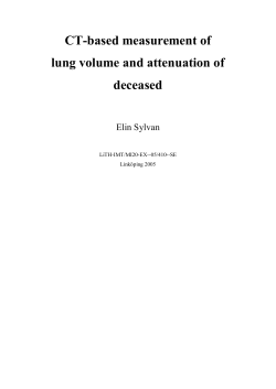 CT-based measurement of lung volume and attenuation of