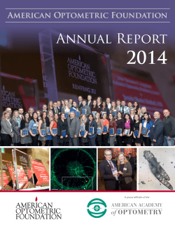 2014 Annual Report - American Academy of Optometry