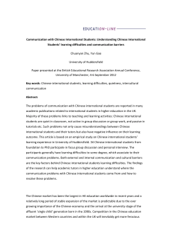 Communication with Chinese International Students