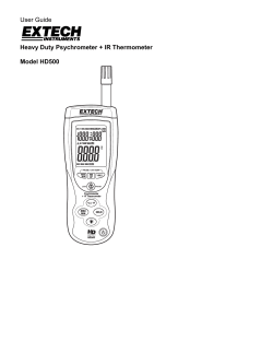 User Guide Heavy Duty Psychrometer + IR Thermometer Model