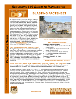 Blasting Overview Factsheet - November 2015