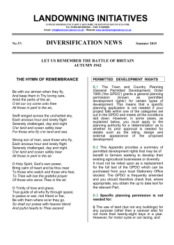 LANDOWNING INITIATIVES