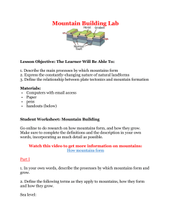 Mountain Building Lab