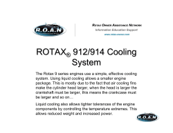 ROTAX&reg; 912/914 Cooling System - Rotax