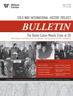The Cuban Missile Crisis and the Origins of North