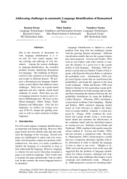 Addressing challenges in automatic Language