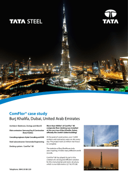 ComFlor&reg; case study Burj Khalifa, Dubai, United Arab Emirates