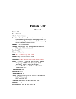 Package `DBI`