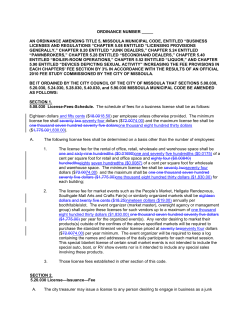 ordinance - City of Missoula