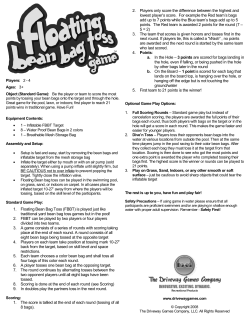 Floating Bean Bag Toss Game Rules