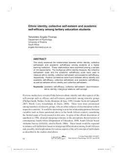 Ethnic identity, collective self-esteem and academic self