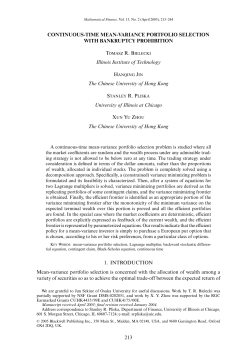CONTINUOUS-TIME MEAN-VARIANCE PORTFOLIO SELECTION