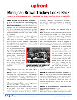 Minnijean Brown Trickey Looks Back